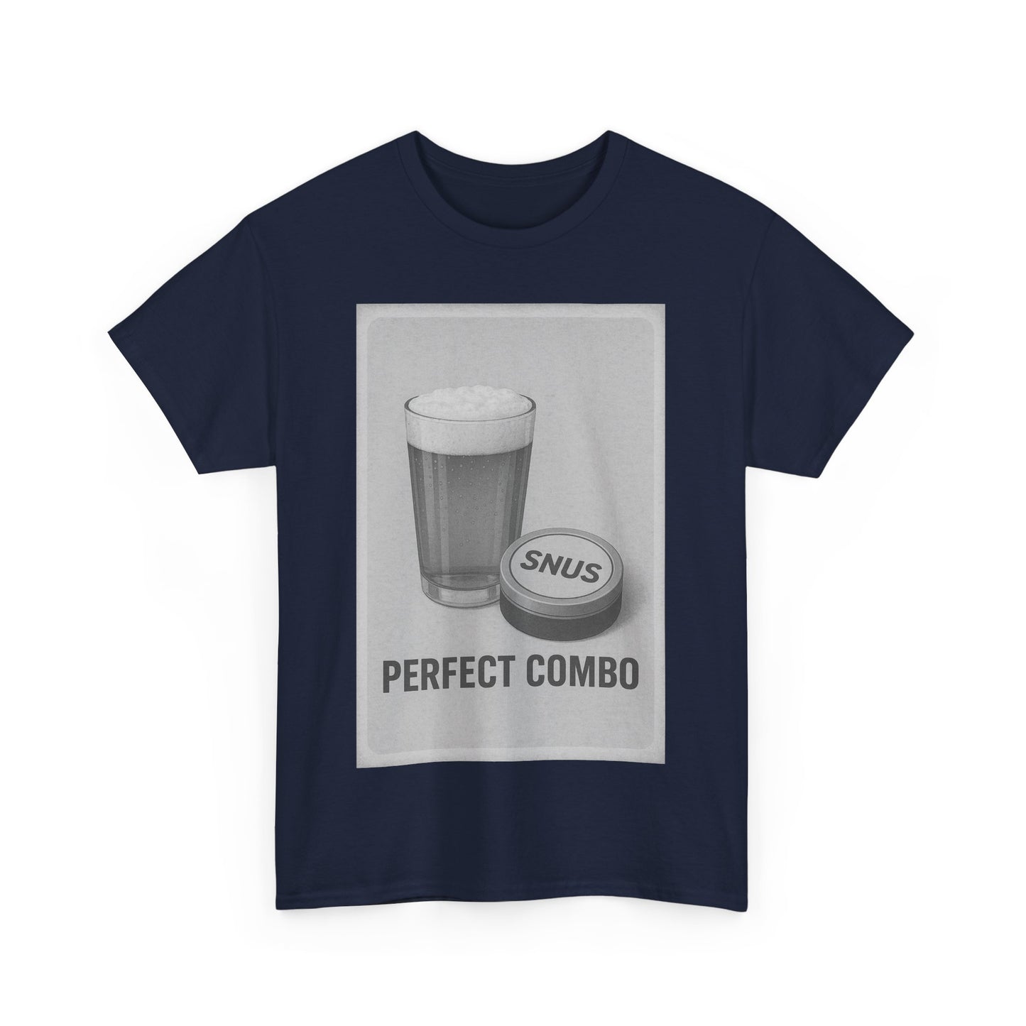 "Perfect Combo" Beer & Snus BLACK - Heavy Cotton Tee