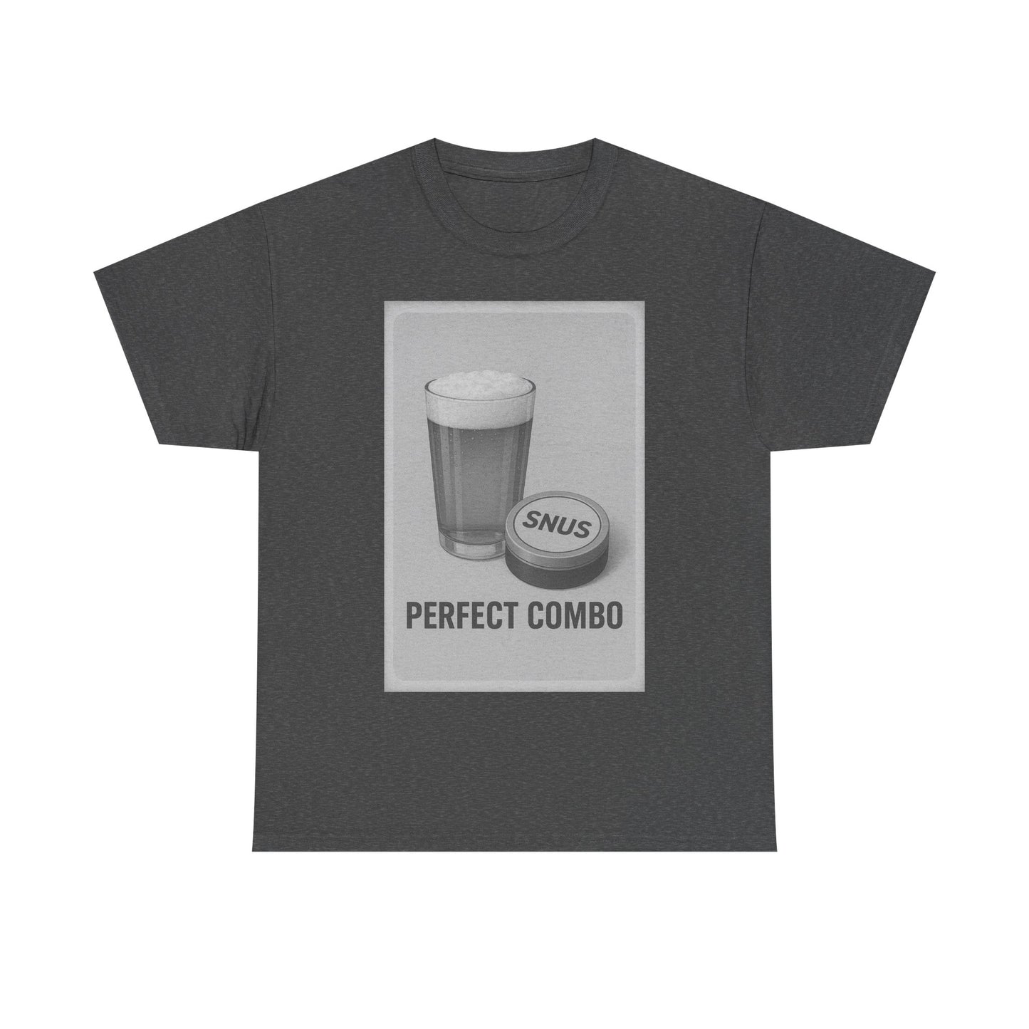 "Perfect Combo" Beer & Snus BLACK - Heavy Cotton Tee