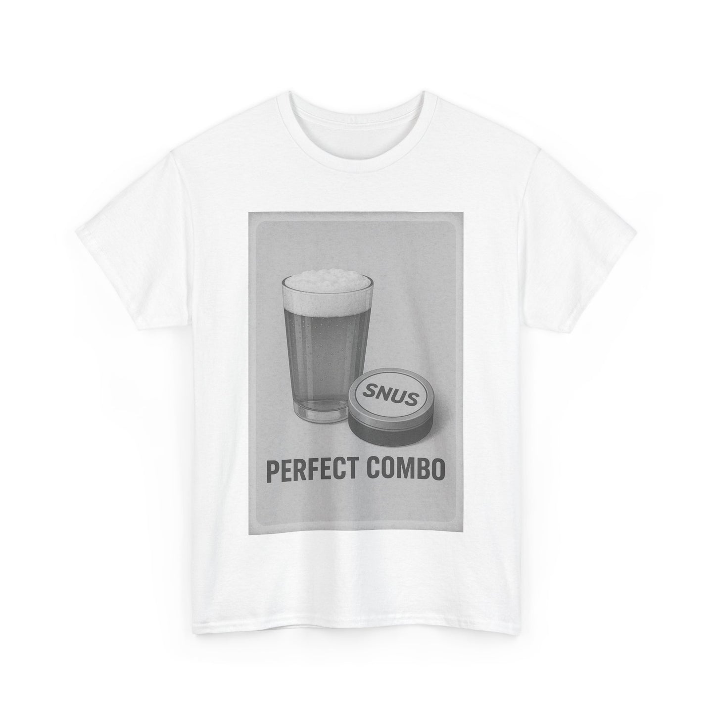 "Perfect Combo" Beer & Snus BLACK - Heavy Cotton Tee