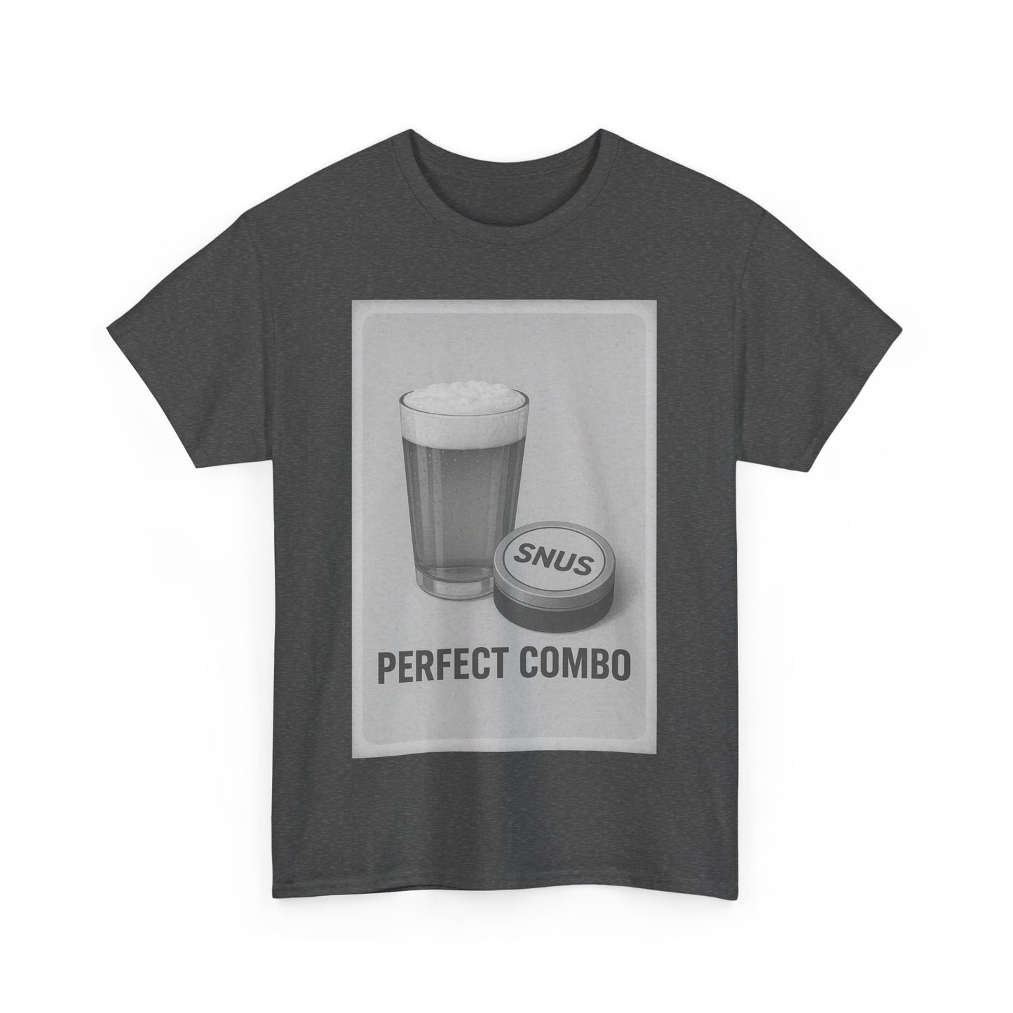 "Perfect Combo" Beer & Snus BLACK - Heavy Cotton Tee