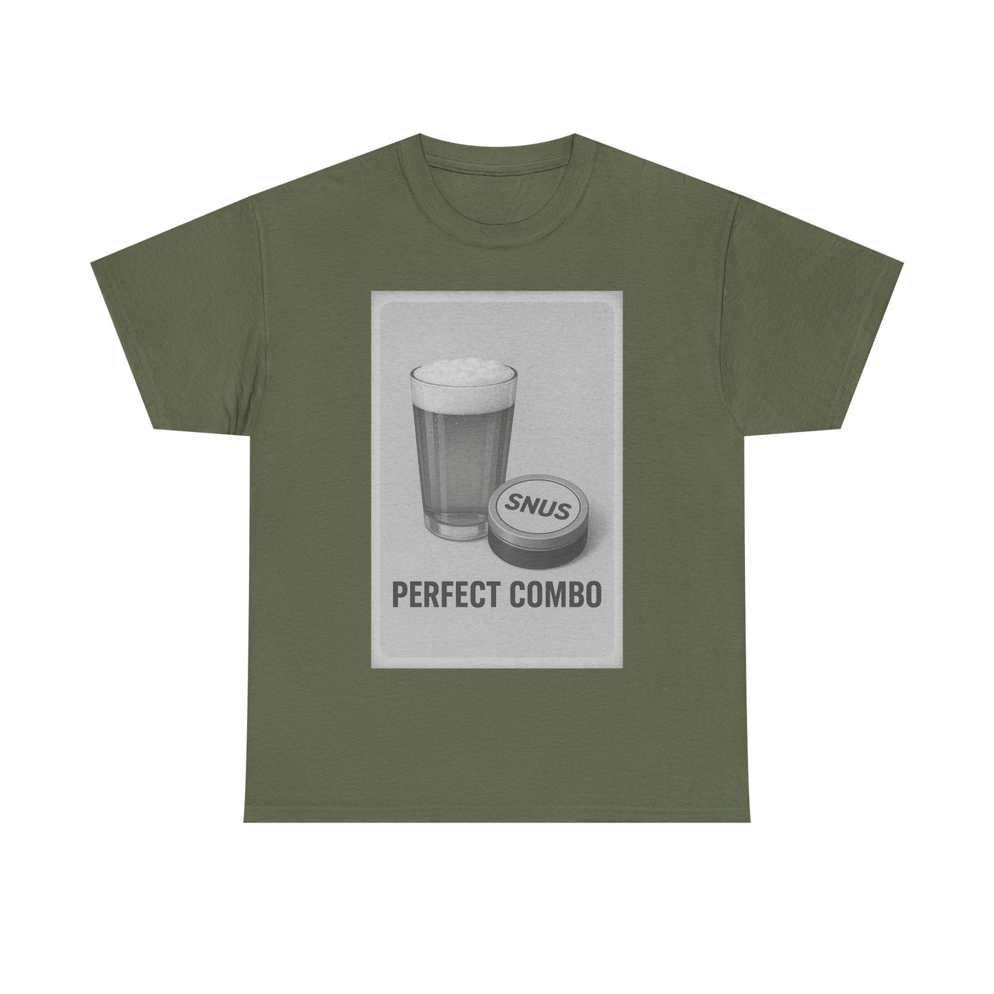 "Perfect Combo" Beer & Snus BLACK - Heavy Cotton Tee