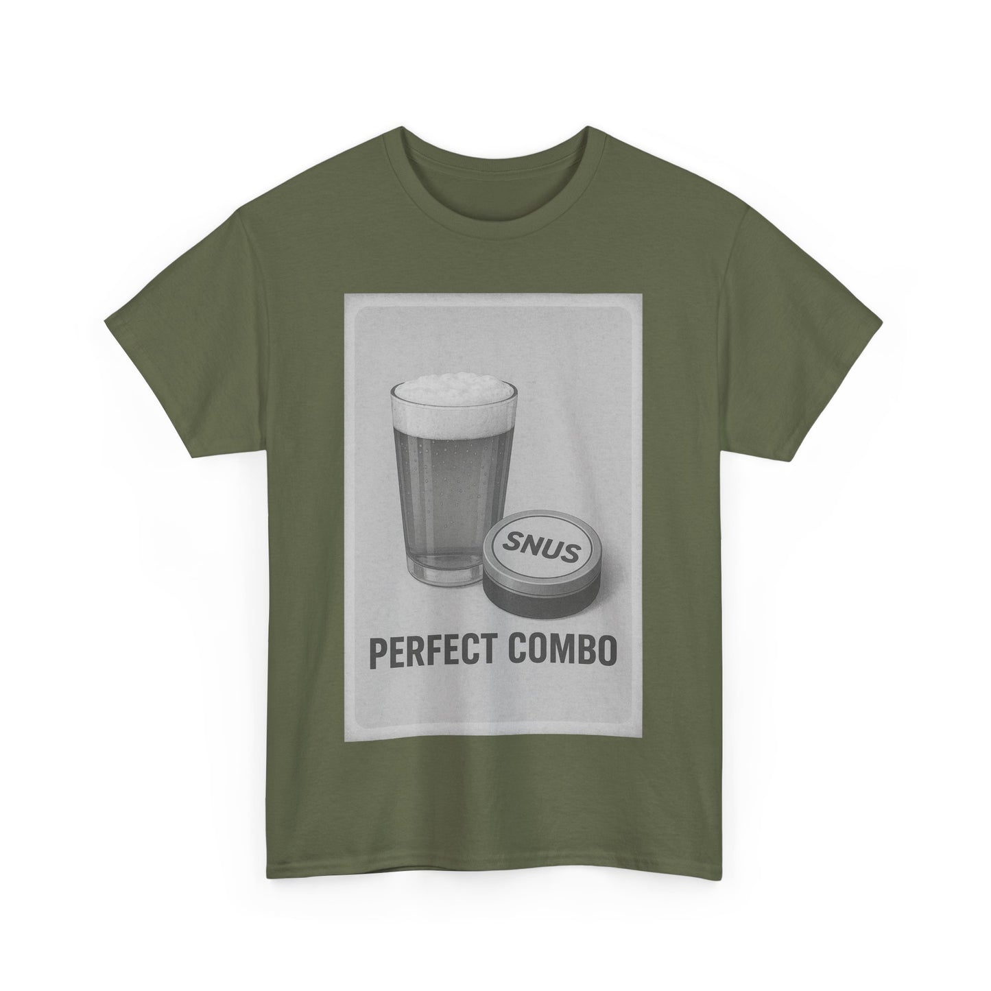 "Perfect Combo" Beer & Snus BLACK - Heavy Cotton Tee