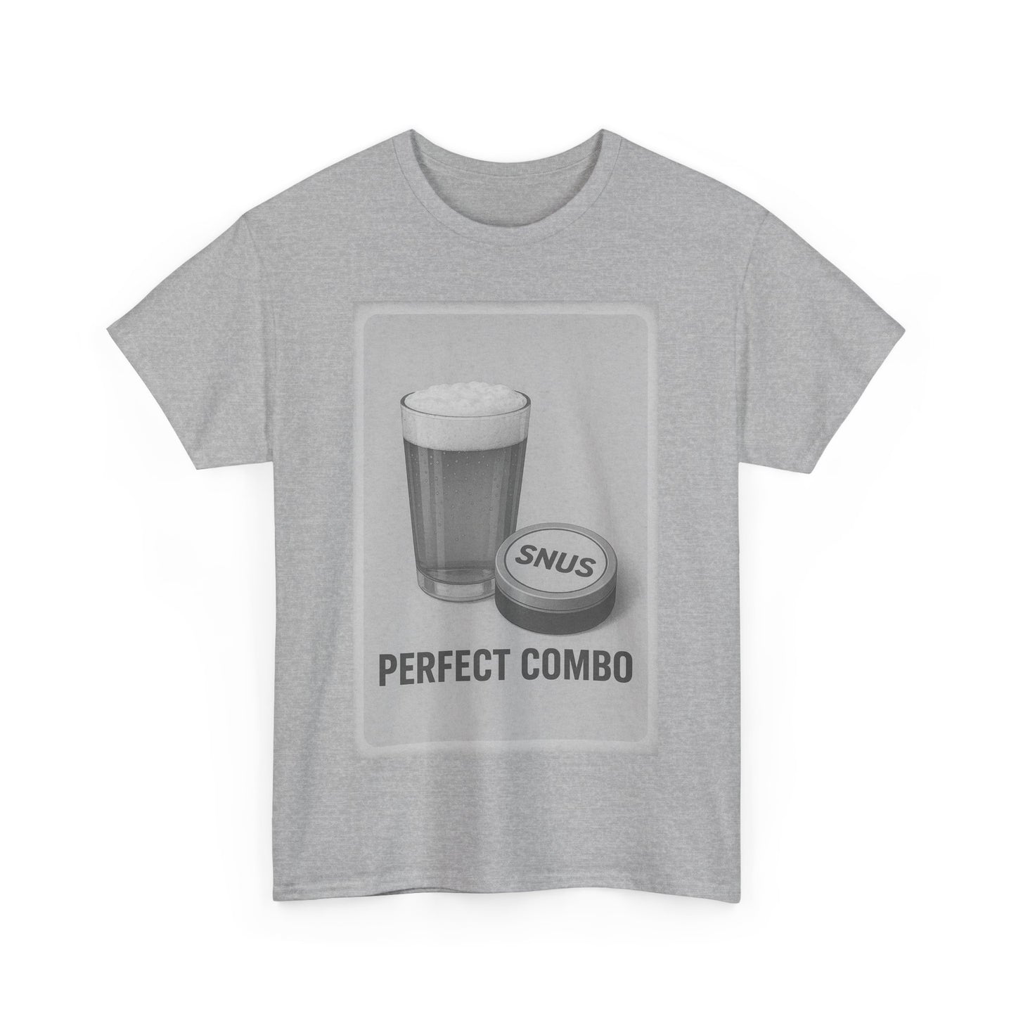 "Perfect Combo" Beer & Snus BLACK - Heavy Cotton Tee