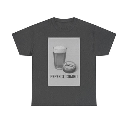 "Perfect Combo" Beer & Snus BLACK - Heavy Cotton Tee