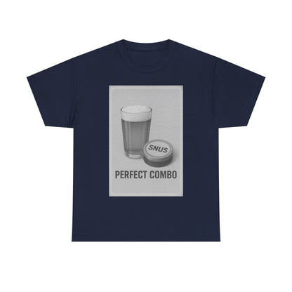 "Perfect Combo" Beer & Snus BLACK - Heavy Cotton Tee