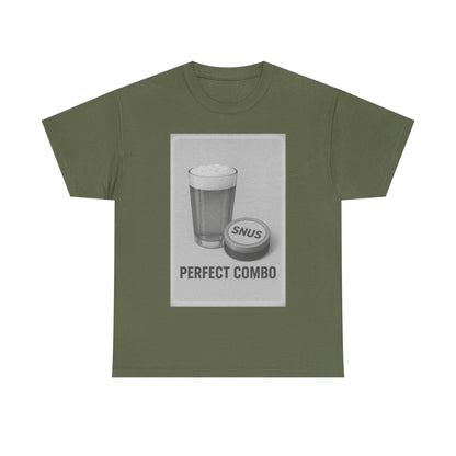 "Perfect Combo" Beer & Snus BLACK - Heavy Cotton Tee