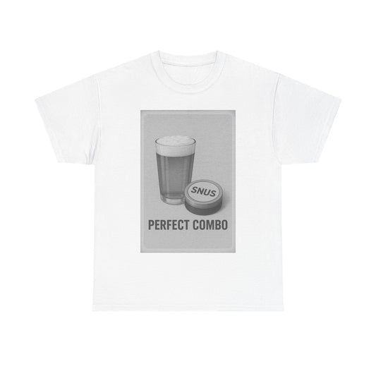 "Perfect Combo" Beer & Snus BLACK - Heavy Cotton Tee