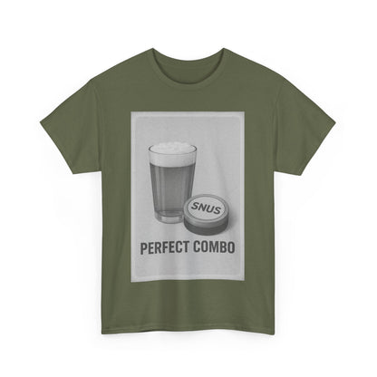 "Perfect Combo" Beer & Snus BLACK - Heavy Cotton Tee